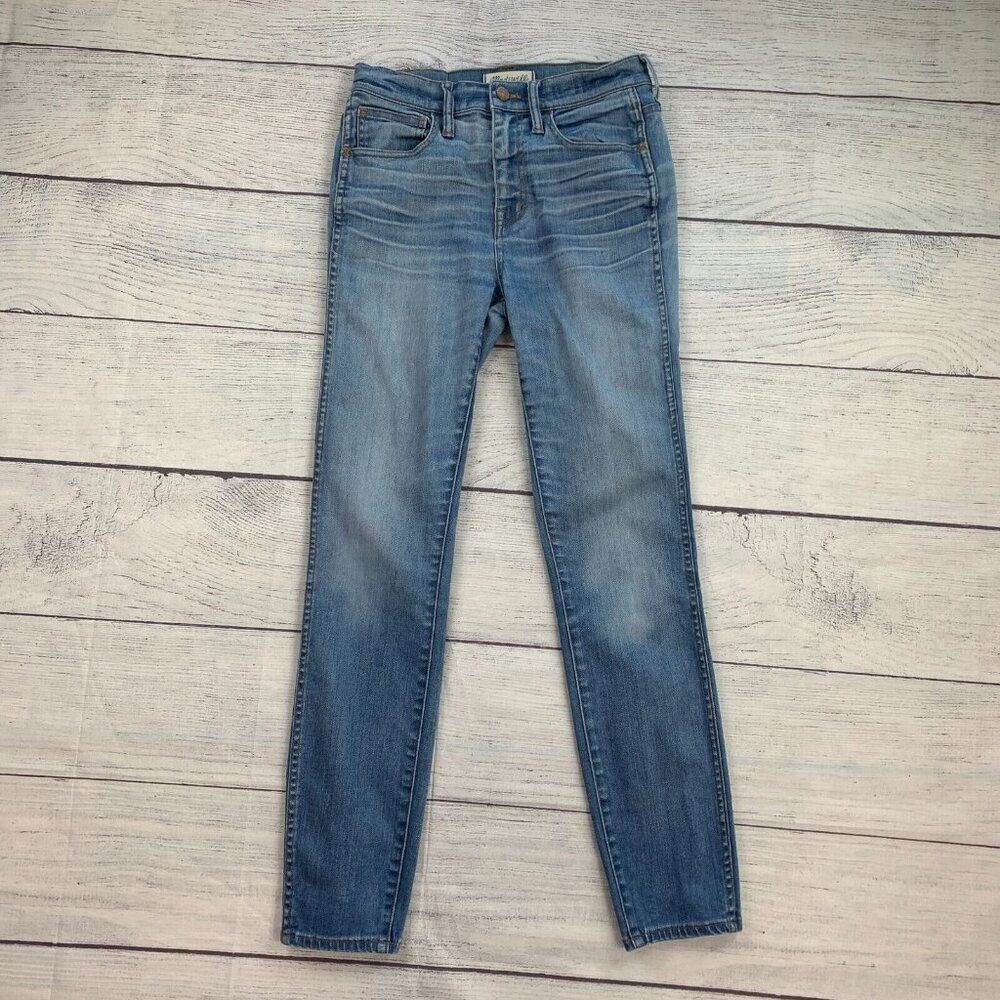 Madewell Jeans sz 26 10" High Rise Skinny Skinny Light Wash Inseam 28"